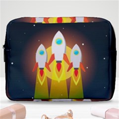 Rocket Take Off Missiles Cosmos Make Up Pouch (large) by Wegoenart