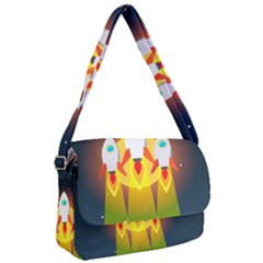 Rocket Take Off Missiles Cosmos Courier Bag by Wegoenart