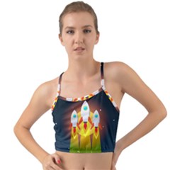 Rocket Take Off Missiles Cosmos Mini Tank Bikini Top