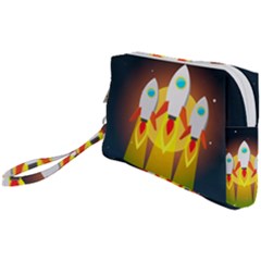 Rocket Take Off Missiles Cosmos Wristlet Pouch Bag (small) by Wegoenart