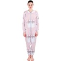 Pattern Pink Cute Sweet Fur Cats OnePiece Jumpsuit (Ladies)  View1