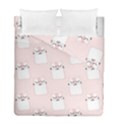 Pattern Pink Cute Sweet Fur Cats Duvet Cover Double Side (Full/ Double Size) View1