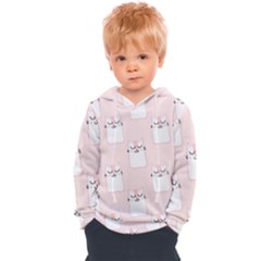 Pattern Pink Cute Sweet Fur Cats Kids  Overhead Hoodie by Wegoenart