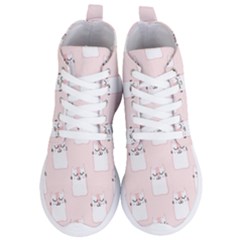 Pattern Pink Cute Sweet Fur Cats Women s Lightweight High Top Sneakers by Wegoenart