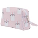 Pattern Pink Cute Sweet Fur Cats Wristlet Pouch Bag (Large) View2