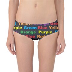 Red Yellow Blue Green Purple Classic Bikini Bottoms by Wegoenart