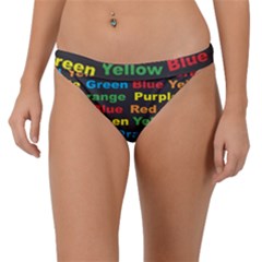 Red Yellow Blue Green Purple Band Bikini Bottom by Wegoenart