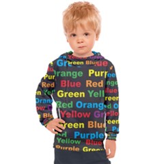 Red Yellow Blue Green Purple Kids  Hooded Pullover