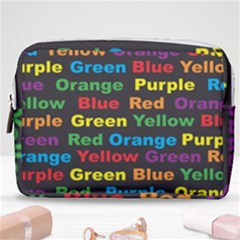 Red Yellow Blue Green Purple Make Up Pouch (medium) by Wegoenart