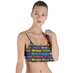 Red Yellow Blue Green Purple Layered Top Bikini Top  by Wegoenart