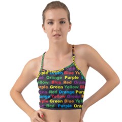 Red Yellow Blue Green Purple Mini Tank Bikini Top by Wegoenart