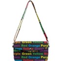 Red Yellow Blue Green Purple Removable Strap Clutch Bag View1