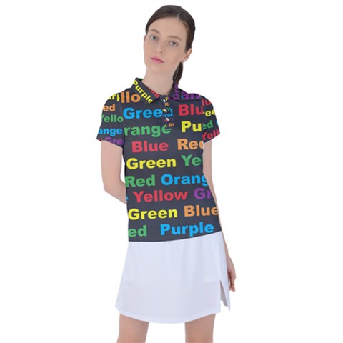 Red Yellow Blue Green Purple Women s Polo Tee by Wegoenart