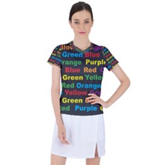 Red Yellow Blue Green Purple Women s Sports Top