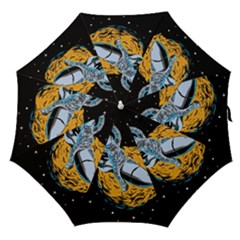 Astronaut Planet Space Science Straight Umbrellas by Wegoenart