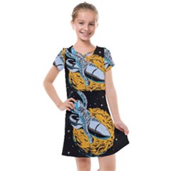 Astronaut Planet Space Science Kids  Cross Web Dress by Wegoenart