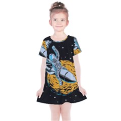 Astronaut Planet Space Science Kids  Simple Cotton Dress by Wegoenart