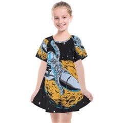 Astronaut Planet Space Science Kids  Smock Dress by Wegoenart