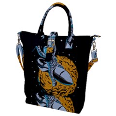 Astronaut Planet Space Science Buckle Top Tote Bag by Wegoenart