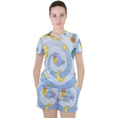 Science Fiction Outer Space Women s Tee And Shorts Set