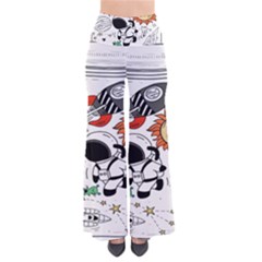 Astronaut Drawing Planet So Vintage Palazzo Pants by Wegoenart