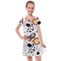 Astronaut Drawing Planet Kids  Cross Web Dress View1