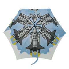 Rocket Shuttle Spaceship Science Mini Folding Umbrellas