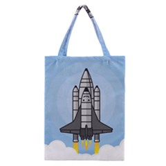 Rocket Shuttle Spaceship Science Classic Tote Bag by Wegoenart