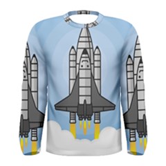 Rocket Shuttle Spaceship Science Men s Long Sleeve Tee