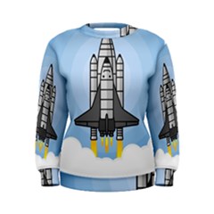 Rocket Shuttle Spaceship Science Women s Sweatshirt by Wegoenart