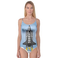 Rocket Shuttle Spaceship Science Camisole Leotard  by Wegoenart