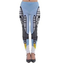 Rocket Shuttle Spaceship Science Lightweight Velour Leggings