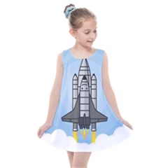 Rocket Shuttle Spaceship Science Kids  Summer Dress by Wegoenart