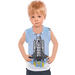 Rocket Shuttle Spaceship Science Kids  Sport Tank Top