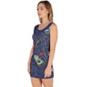 Cat Cosmos Cosmonaut Rocket Bodycon Dress View2