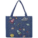 Cat Cosmos Cosmonaut Rocket Mini Tote Bag View1