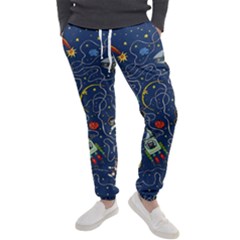 Cat Cosmos Cosmonaut Rocket Men s Jogger Sweatpants by Wegoenart