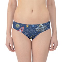 Cat Cosmos Cosmonaut Rocket Hipster Bikini Bottoms