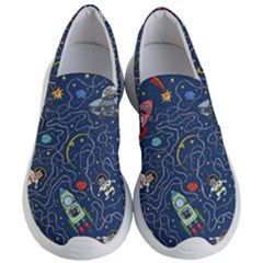 Cat Cosmos Cosmonaut Rocket Women s Lightweight Slip Ons by Wegoenart