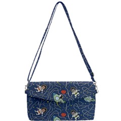 Cat Cosmos Cosmonaut Rocket Removable Strap Clutch Bag