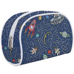 Cat Cosmos Cosmonaut Rocket Makeup Case (large) by Wegoenart