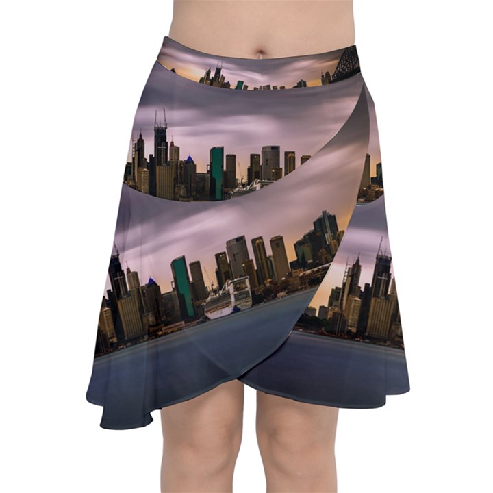 Sydney Australia Travel Oceania Chiffon Wrap Front Skirt