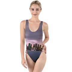 Sydney Australia Travel Oceania High Leg Strappy Swimsuit by Wegoenart