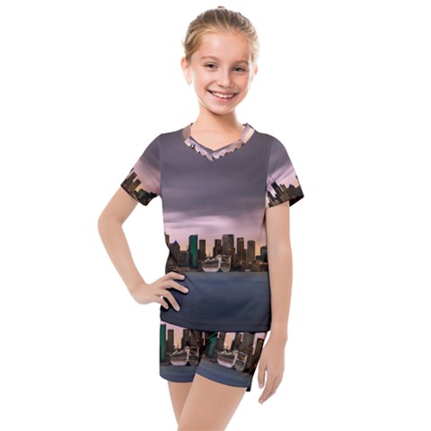 Sydney Australia Travel Oceania Kids  Mesh Tee And Shorts Set by Wegoenart