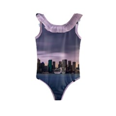 Sydney Australia Travel Oceania Kids  Frill Swimsuit by Wegoenart