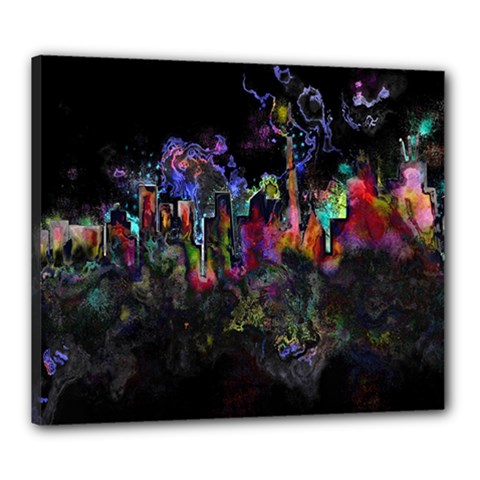 Grunge Paint Splatter Splash Ink Canvas 24  X 20  (stretched) by Wegoenart