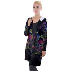 Grunge Paint Splatter Splash Ink Hooded Pocket Cardigan by Wegoenart