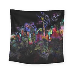 Grunge Paint Splatter Splash Ink Square Tapestry (small) by Wegoenart