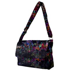 Grunge Paint Splatter Splash Ink Full Print Messenger Bag (l)