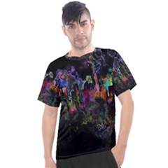 Grunge Paint Splatter Splash Ink Men s Sport Top by Wegoenart